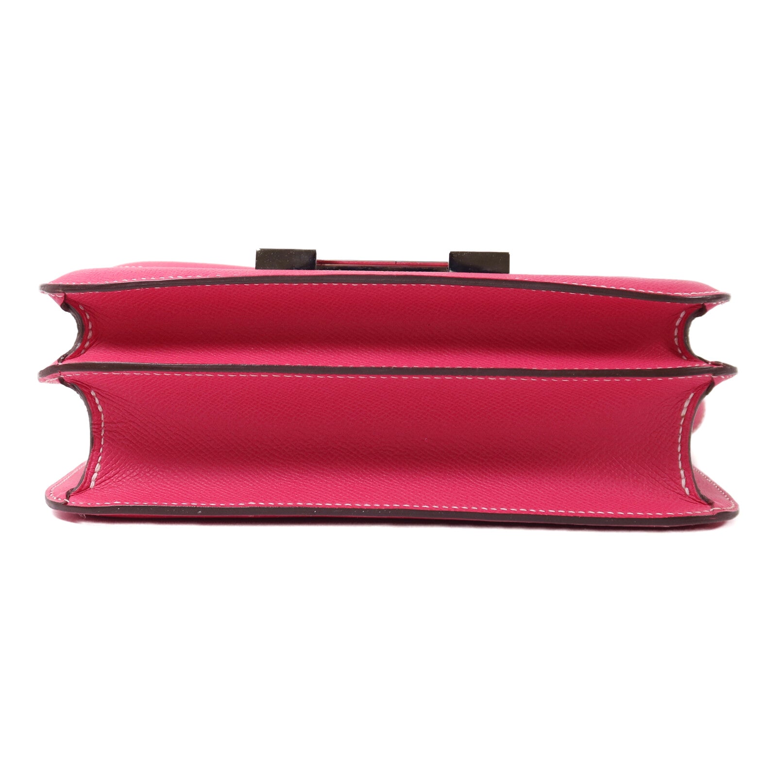 HERMES 【激減優惠】Epsom皮革Constance 24銀扣肩背袋Rose Tyrien