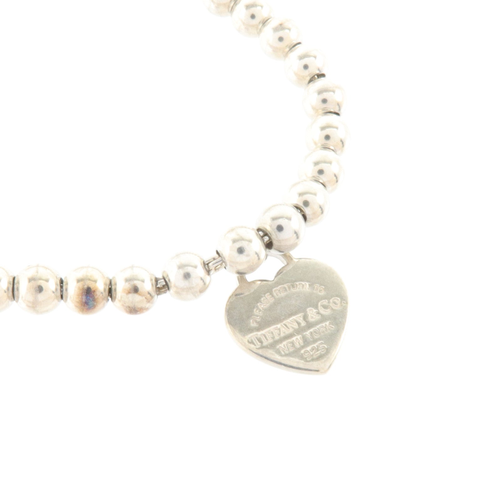 TIFFANY＆CO 925純銀/琺瑯Return To Tiffiany Heart Bracelet手鏈