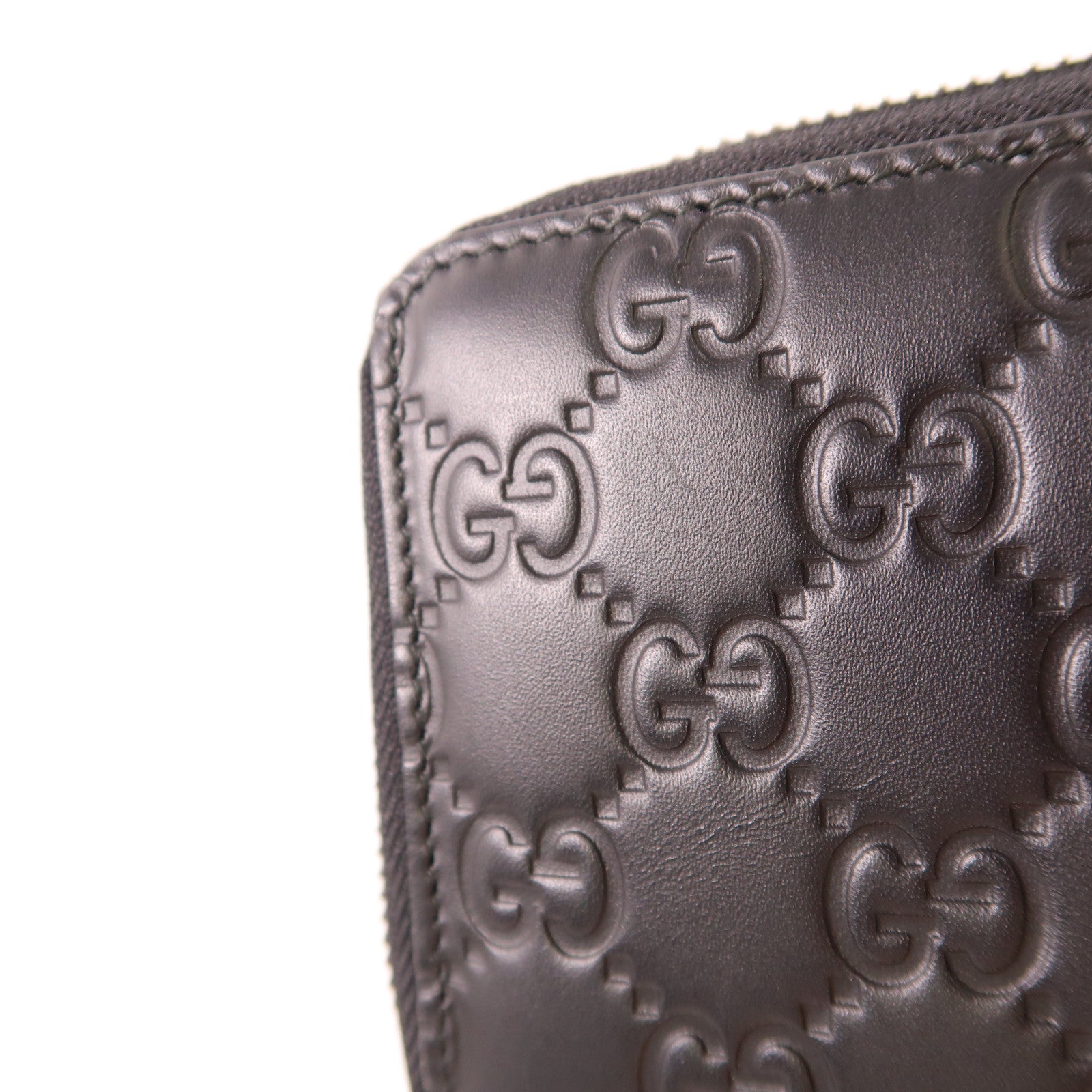 GUCCI 牛皮皮革Long Wallet銀扣長錢包