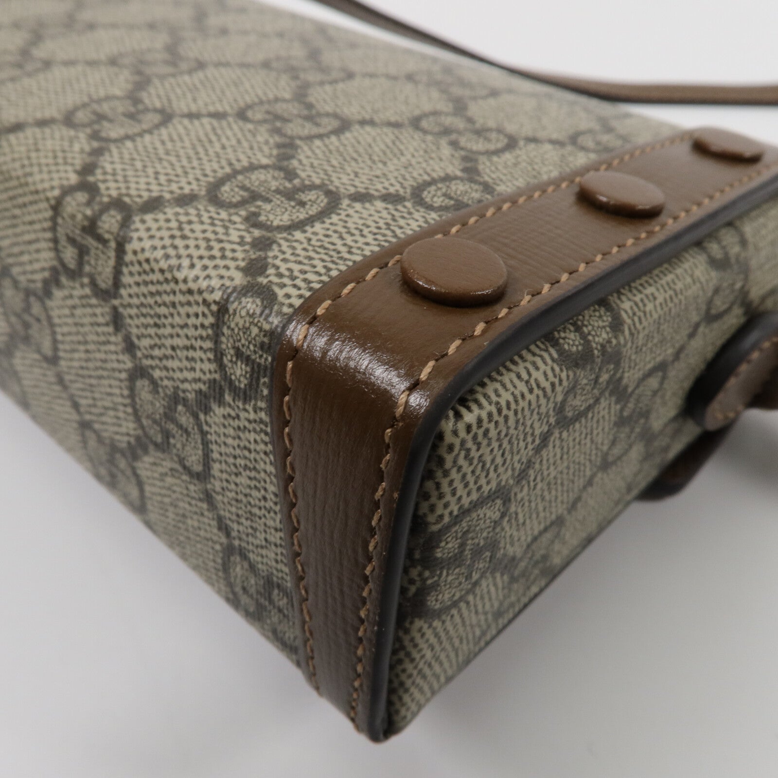 GUCCI 塗層帆布Horsebit 1955 Mini肩背袋