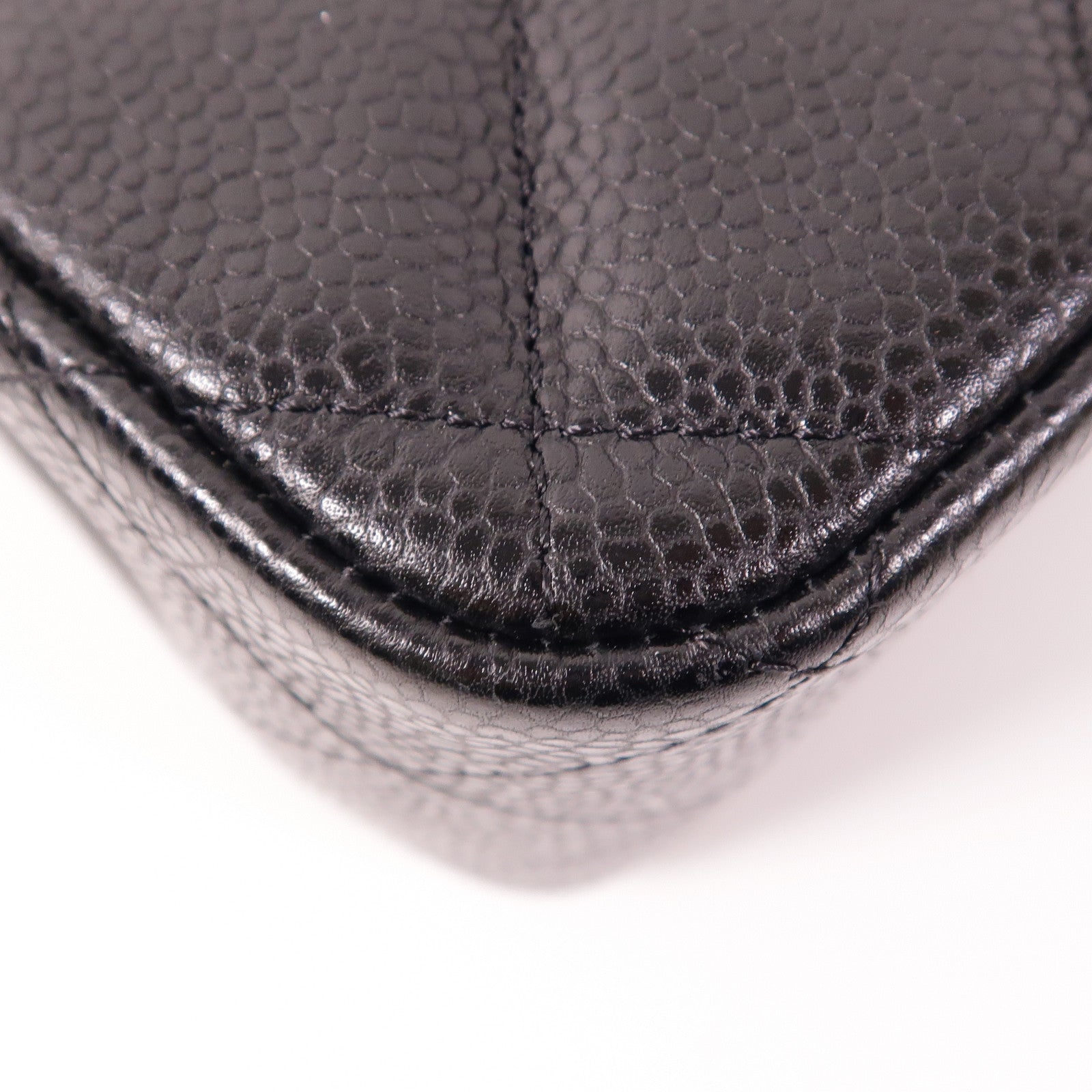 CHANEL CC SHW Large Classic Chain Shoulder Bag Calfskin Leather Black