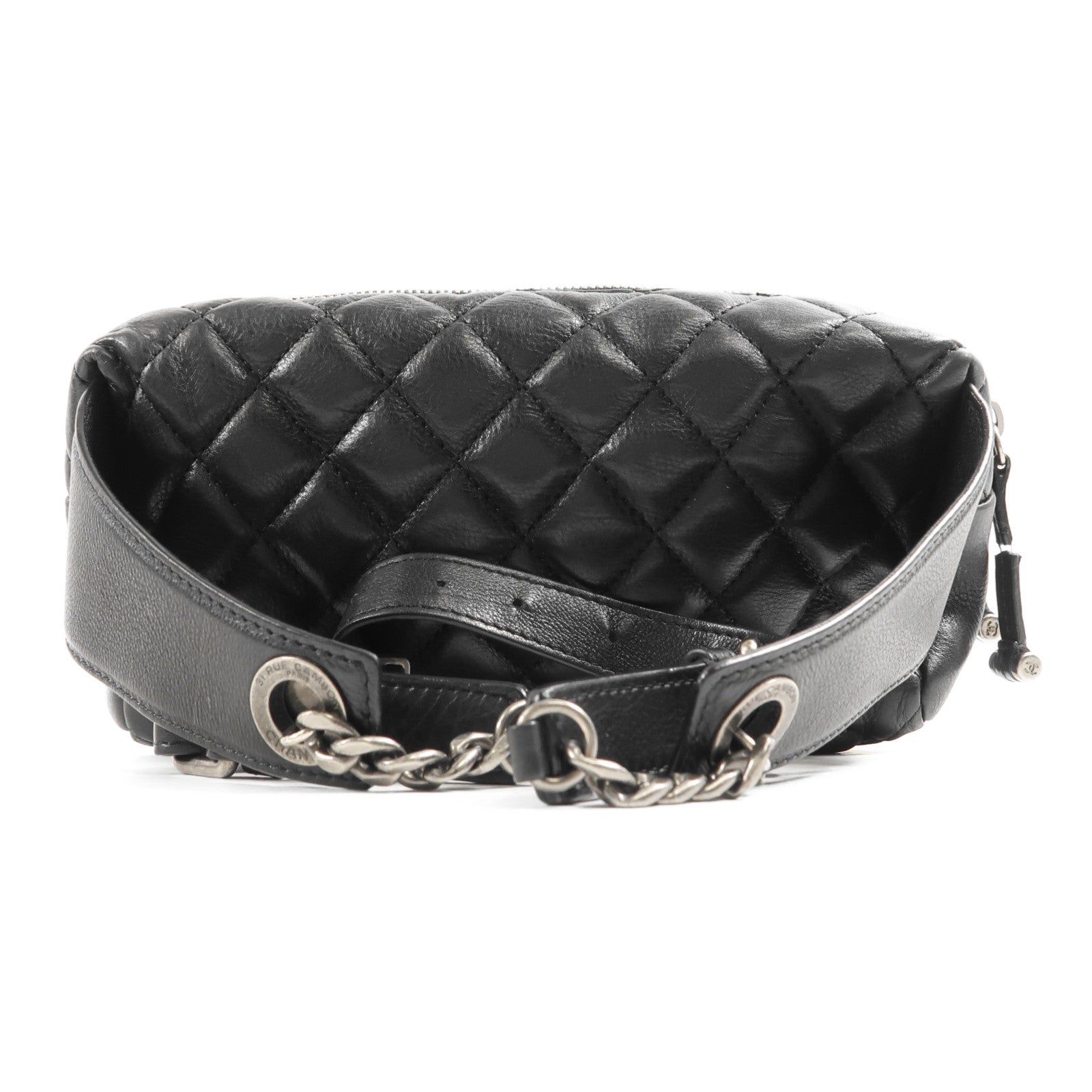 CHANEL 牛皮皮革Waist Bag銀扣腰包