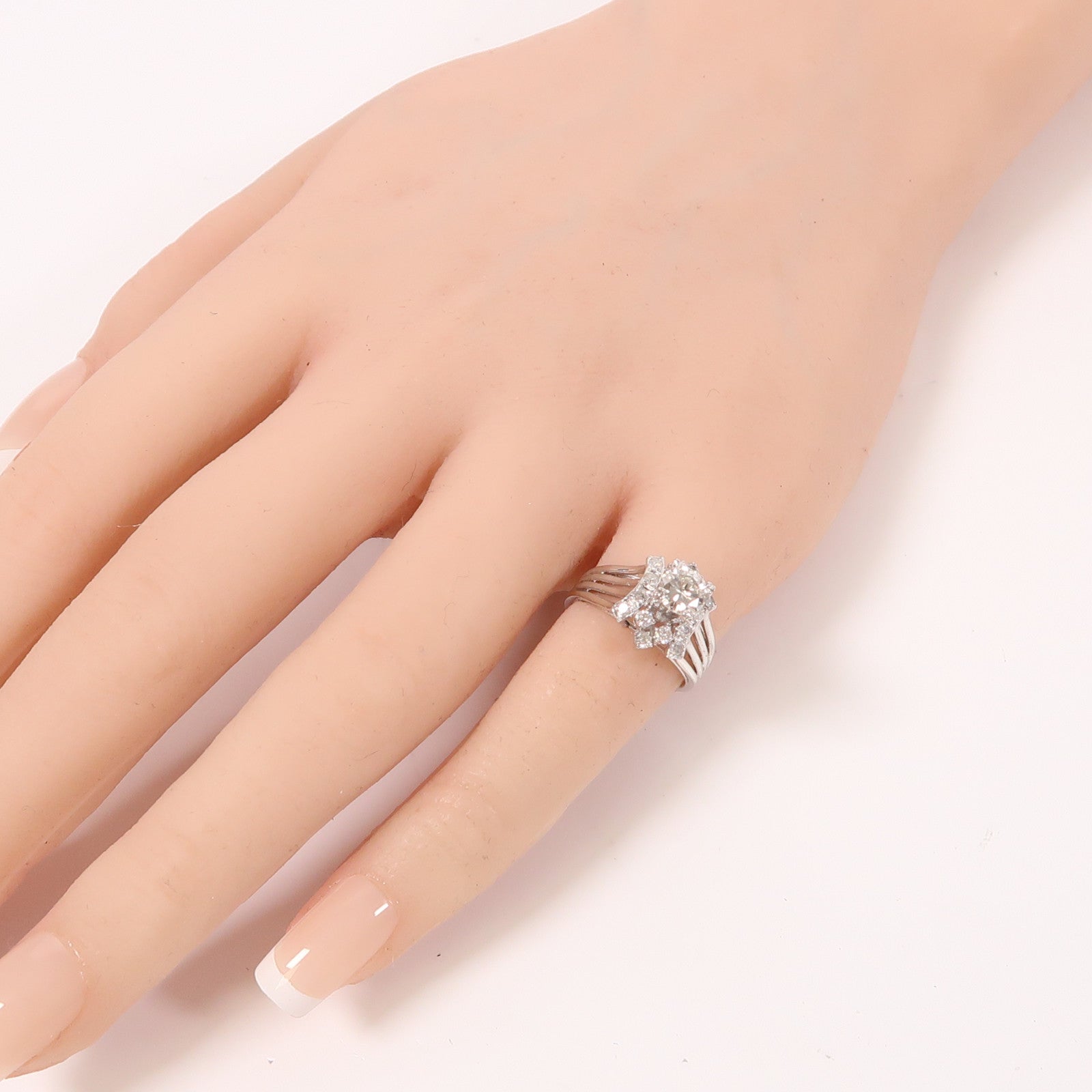 JEWELRY Diamond Ring US#3.75 8K White Gold