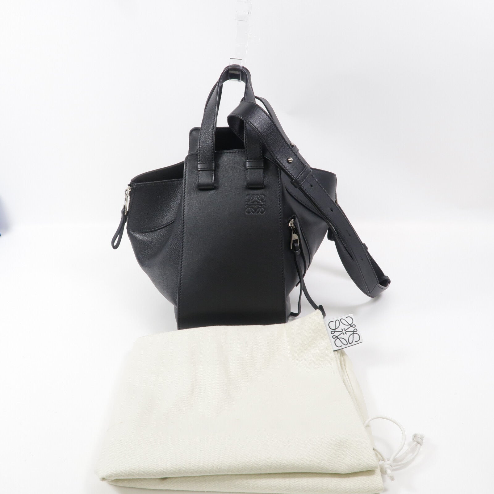 LOEWE 牛皮皮革Hammock Small手挽肩背兩用袋