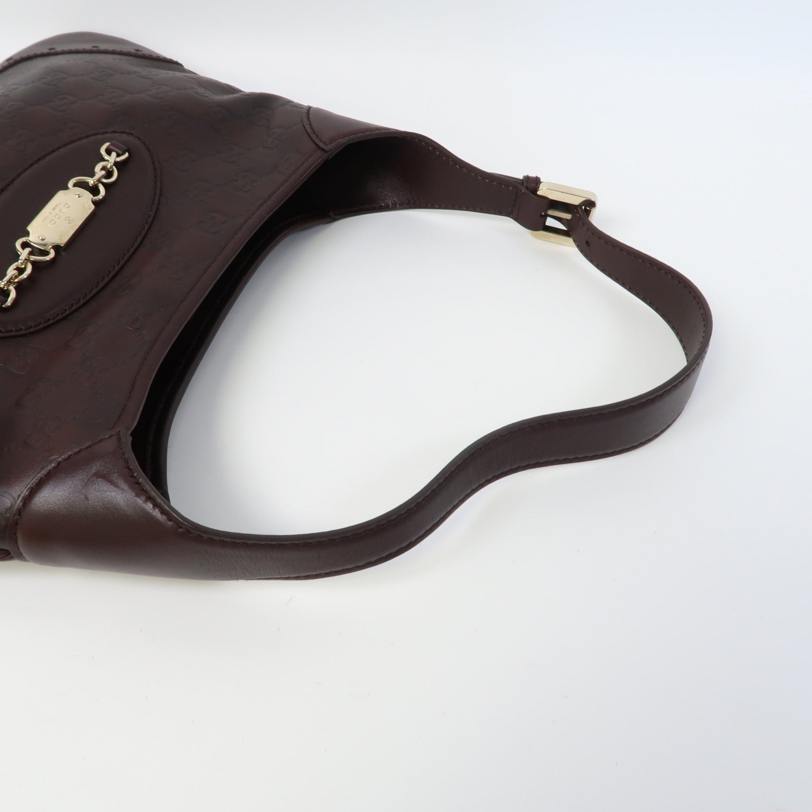 GUCCI 牛皮皮革Shoulder Bag金扣肩背袋啡色