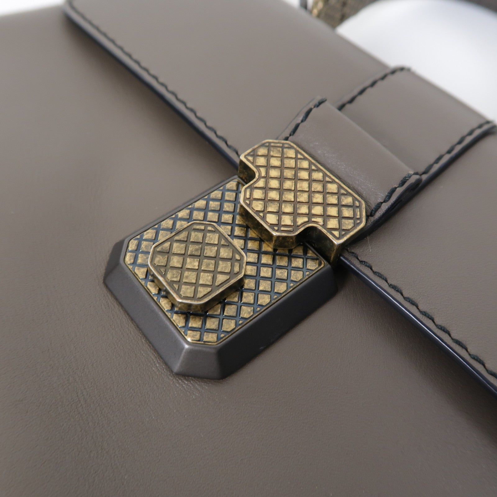 BOTTEGA VENETA 【激減優惠】牛皮皮革2 Way Shoulder手挽肩背兩用袋灰色