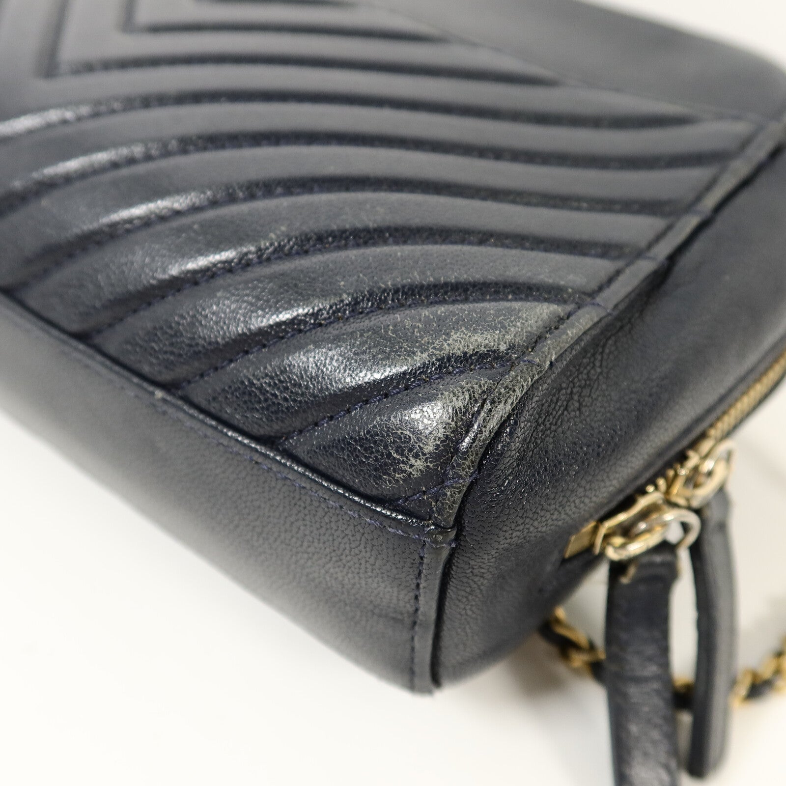 CHANEL 羊皮皮革Camera Bag鏈帶肩背袋