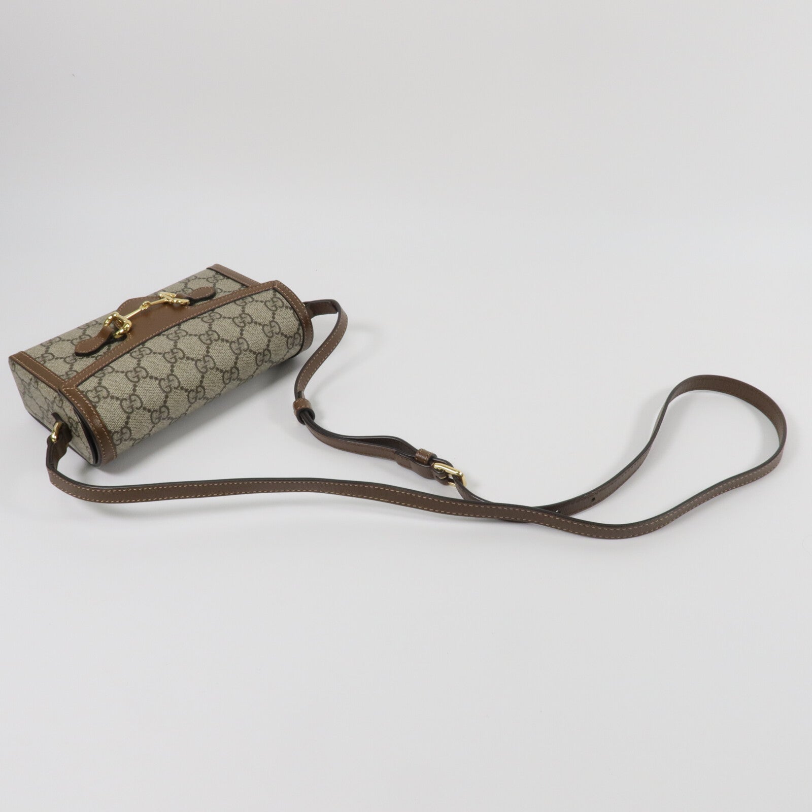 GUCCI 塗層帆布Horsebit 1955 Mini肩背袋