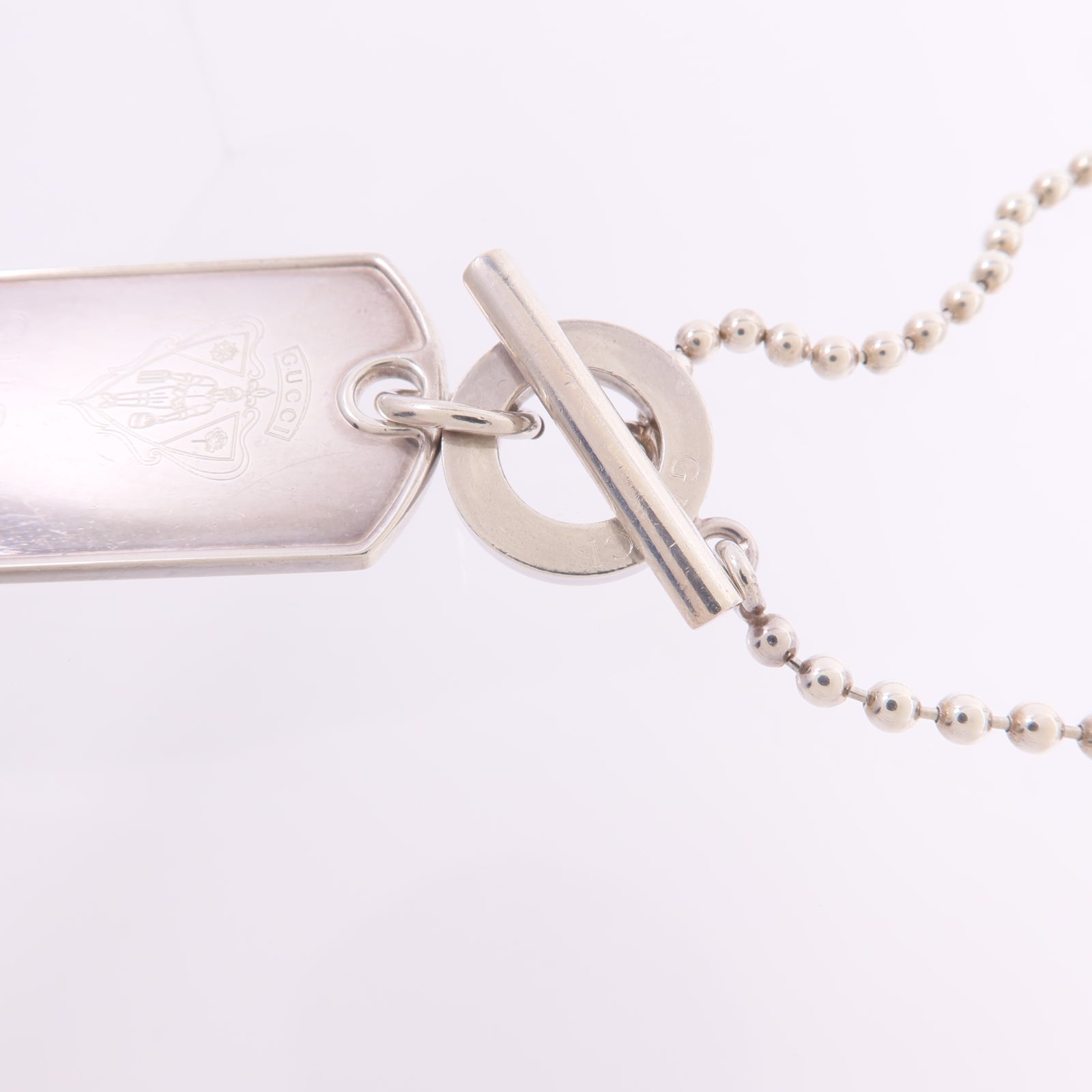 GUCCI 925純銀Sterling Silver Dog Tag Necklace項鍊