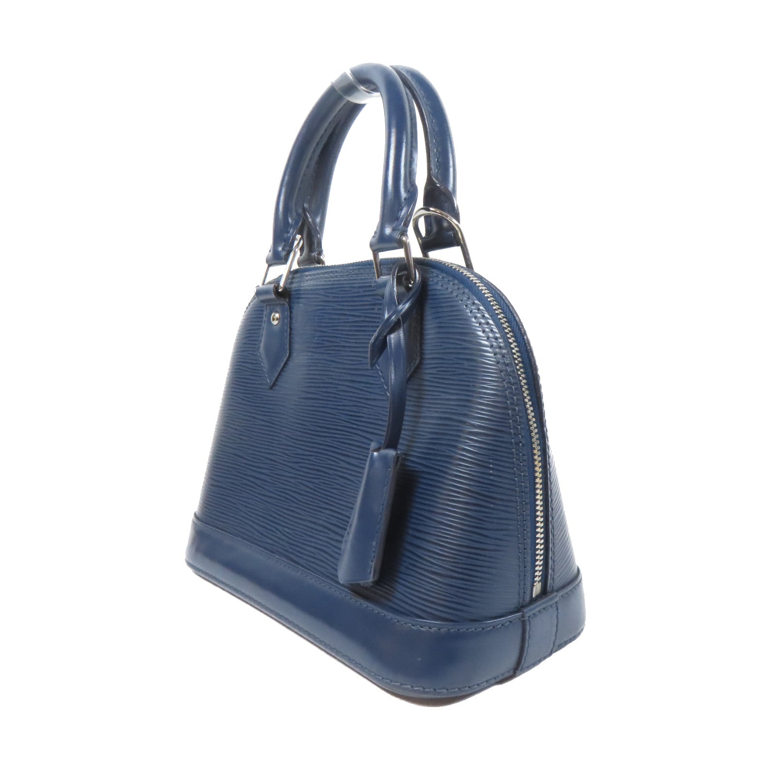 LOUIS VUITTON Epi Alma BB銀扣手挽肩背兩用袋藍色