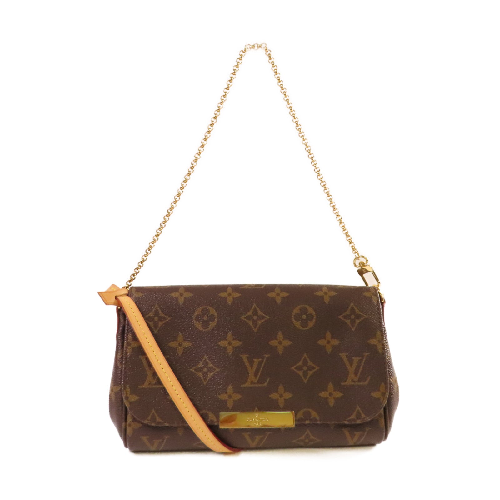 LOUIS VUITTON Monogram Favorite PM 2Way Shoulder Bag金扣手挽肩背兩用袋啡色
