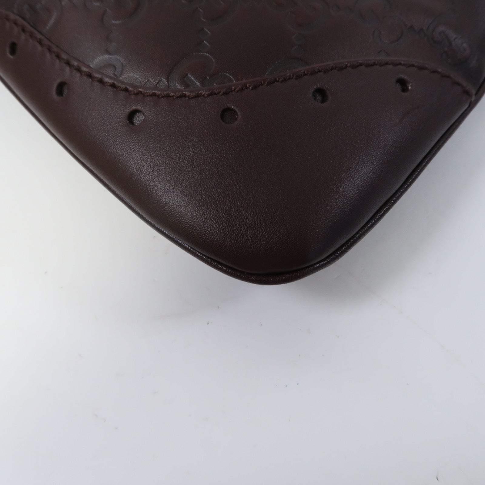 GUCCI 牛皮皮革Shoulder Bag金扣肩背袋啡色