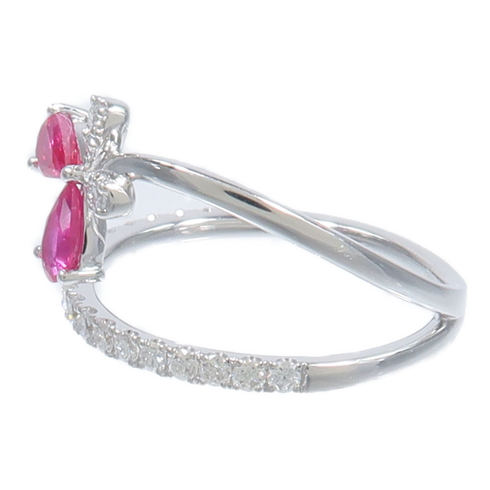 JEWELRY 18K白金Ruby Diamond Ring紅寶石/鑽石戒指