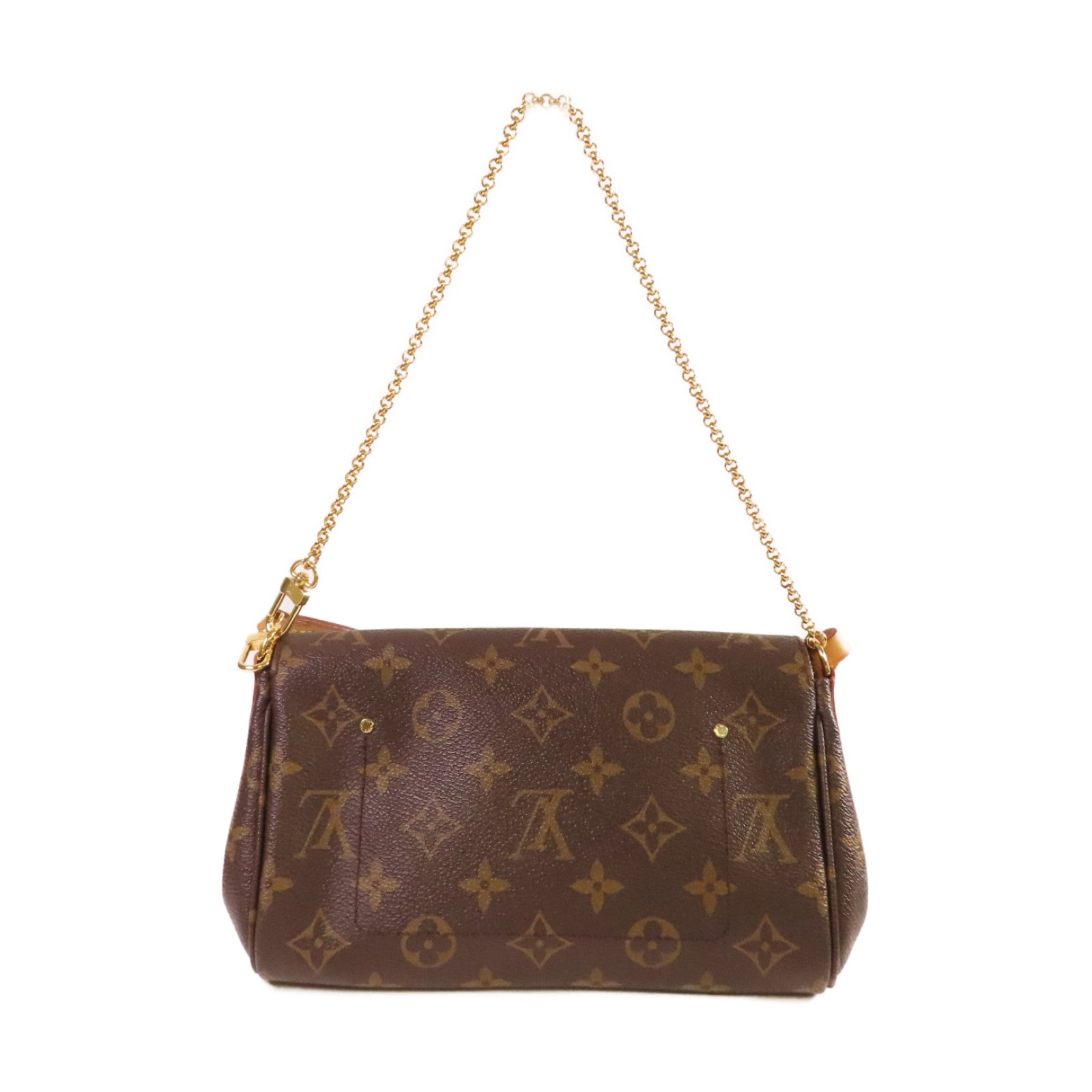 LOUIS VUITTON Monogram Favorite PM 2Way Shoulder Bag金扣手挽肩背兩用袋啡色