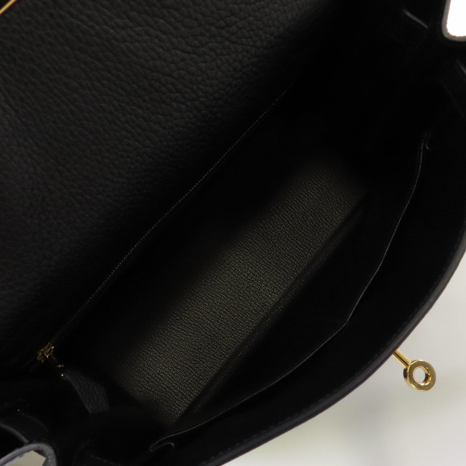 HERMES 【激減優惠】Clemence皮革Kelly 28 2Way Shoulder Bag金扣手挽肩背兩用袋89 Noir黑色