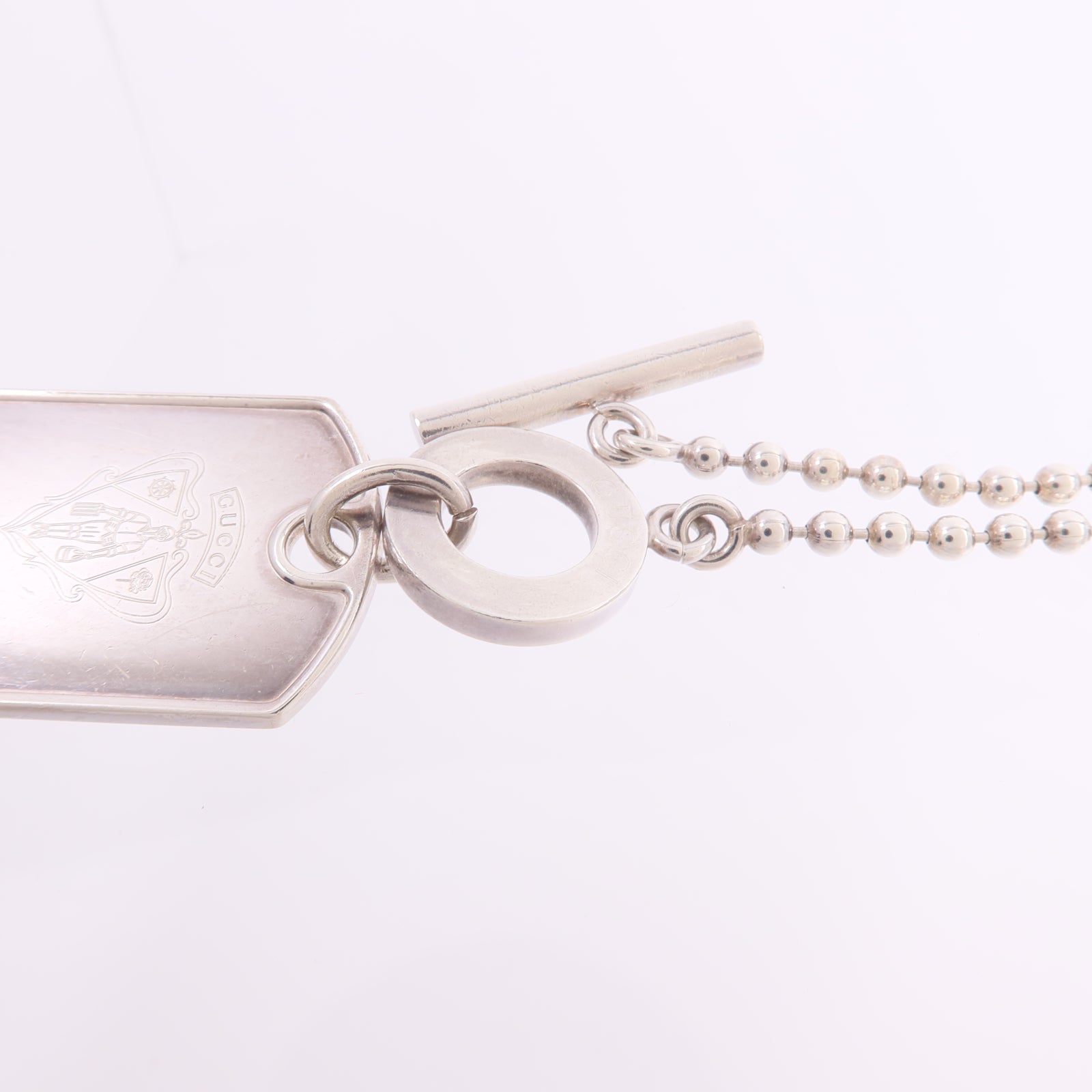 GUCCI 925純銀Sterling Silver Dog Tag Necklace項鍊