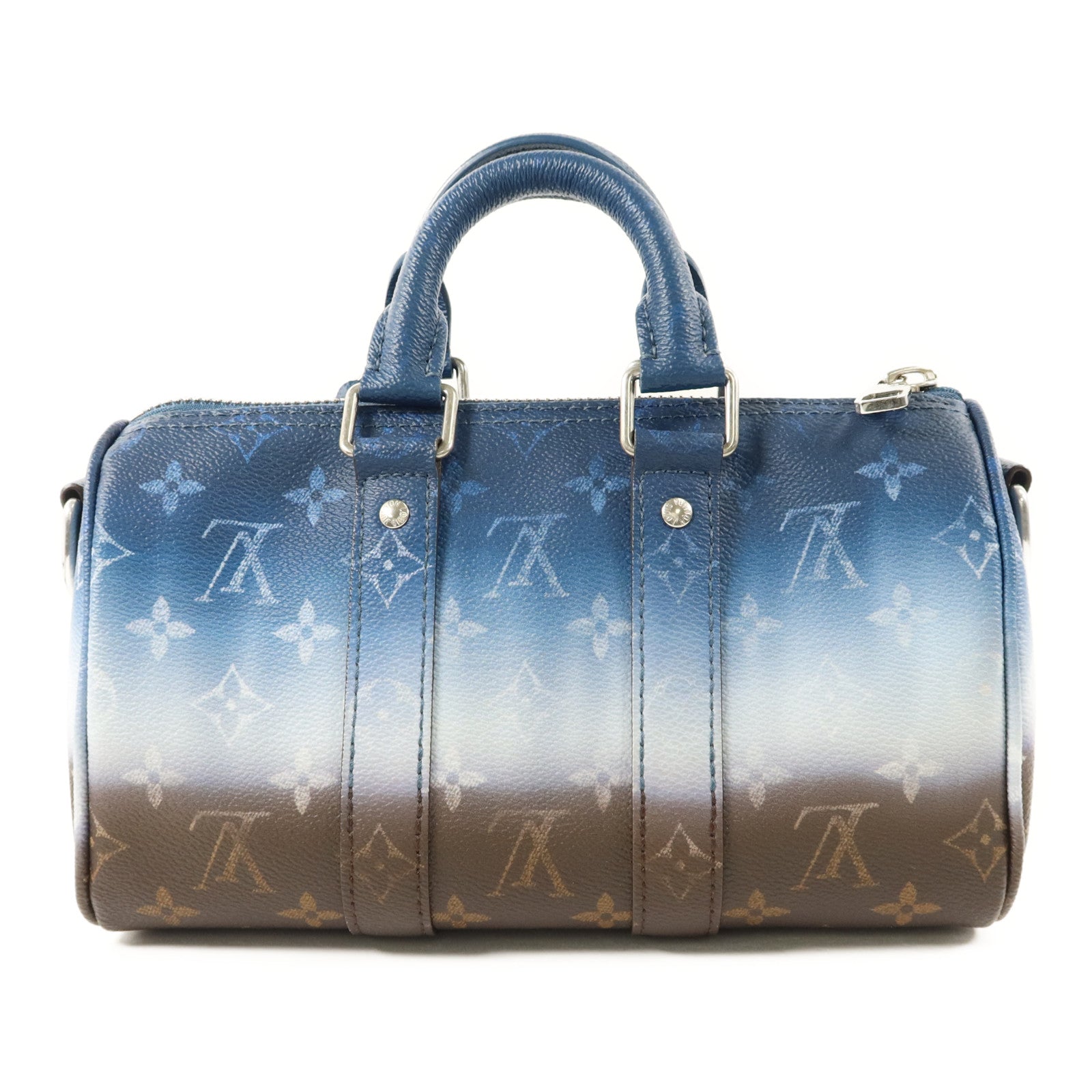 LOUIS VUITTON Monogram Keepall Bandouliere 25銀扣手挽肩背兩用袋