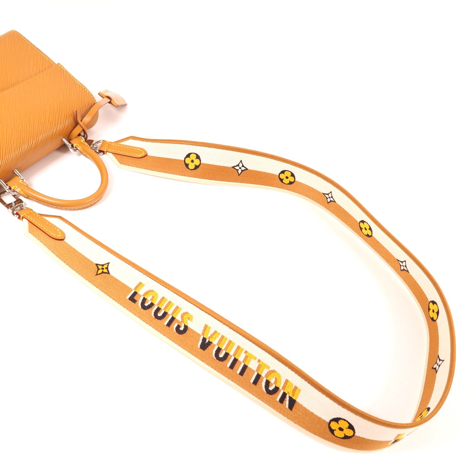 LOUIS VUITTON Epi Cluny Mini銀扣手挽肩背兩用袋啡色
