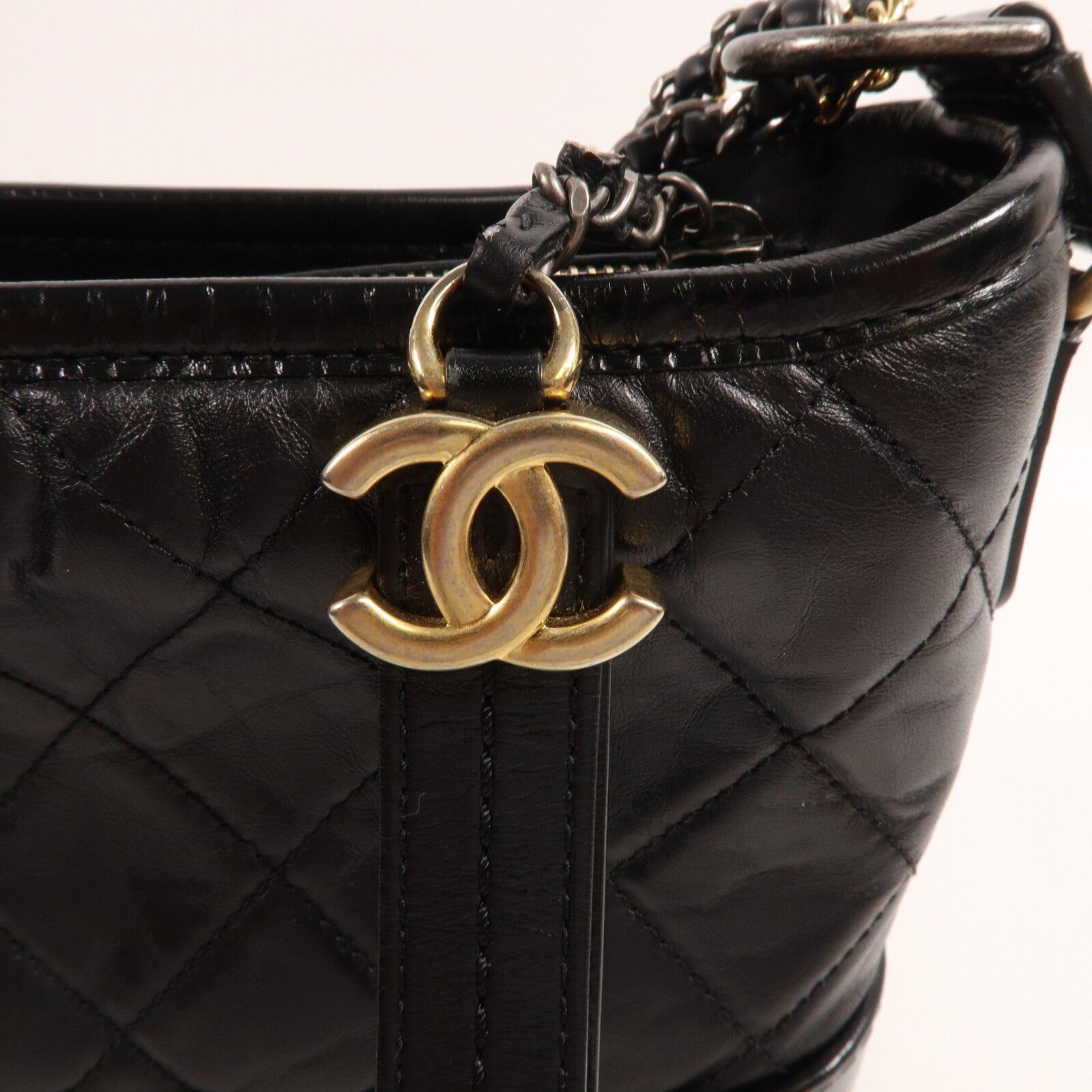 CHANEL 牛皮皮革Gabrielle Small鏈帶肩背袋