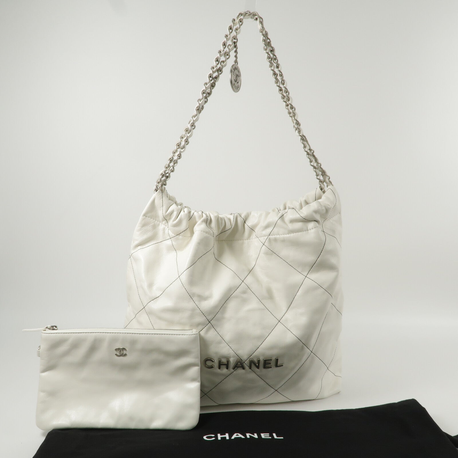 CHANEL 牛皮皮革Chanel 22 Small鏈帶肩背袋