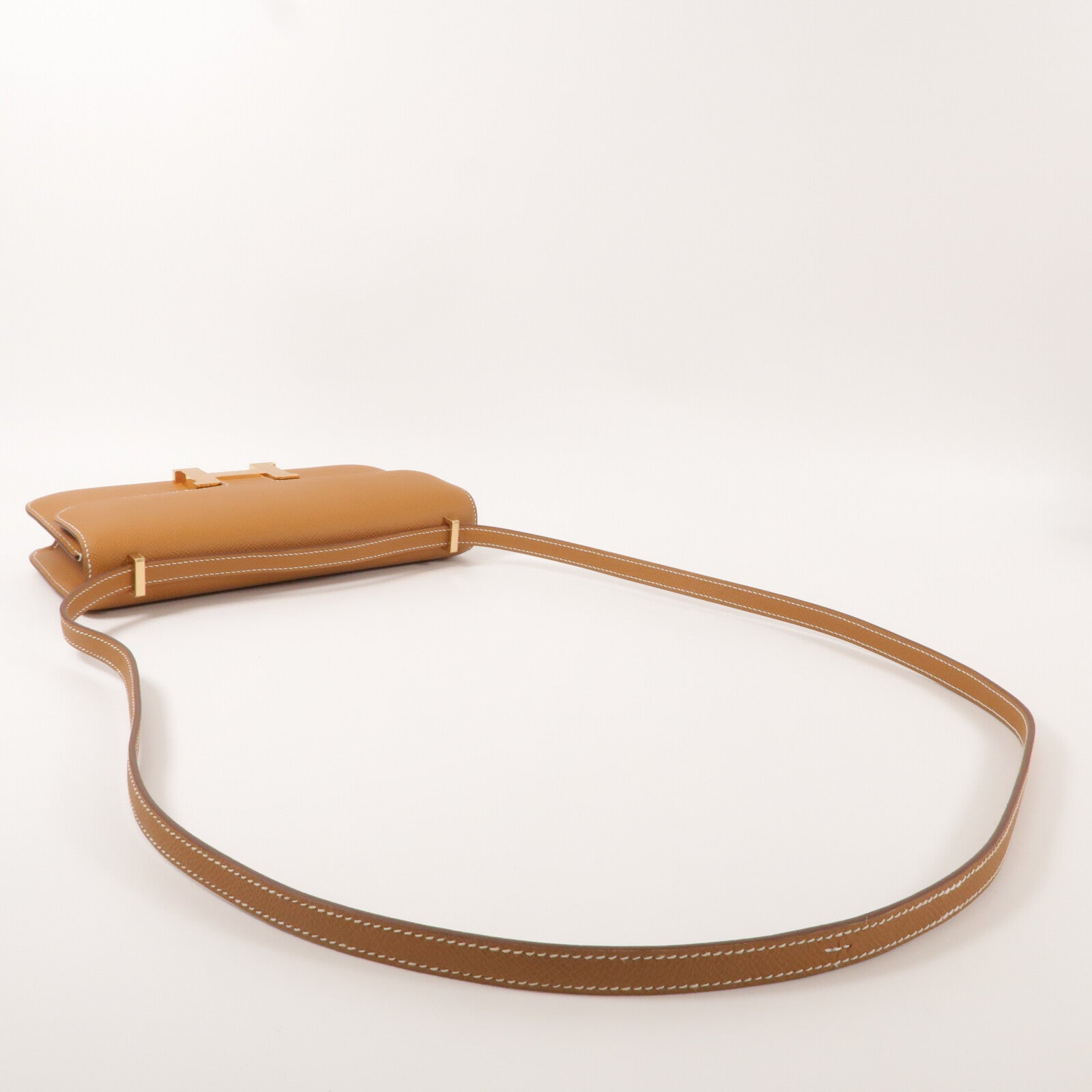 HERMES Epsom皮革Constance Elan肩背袋Gold