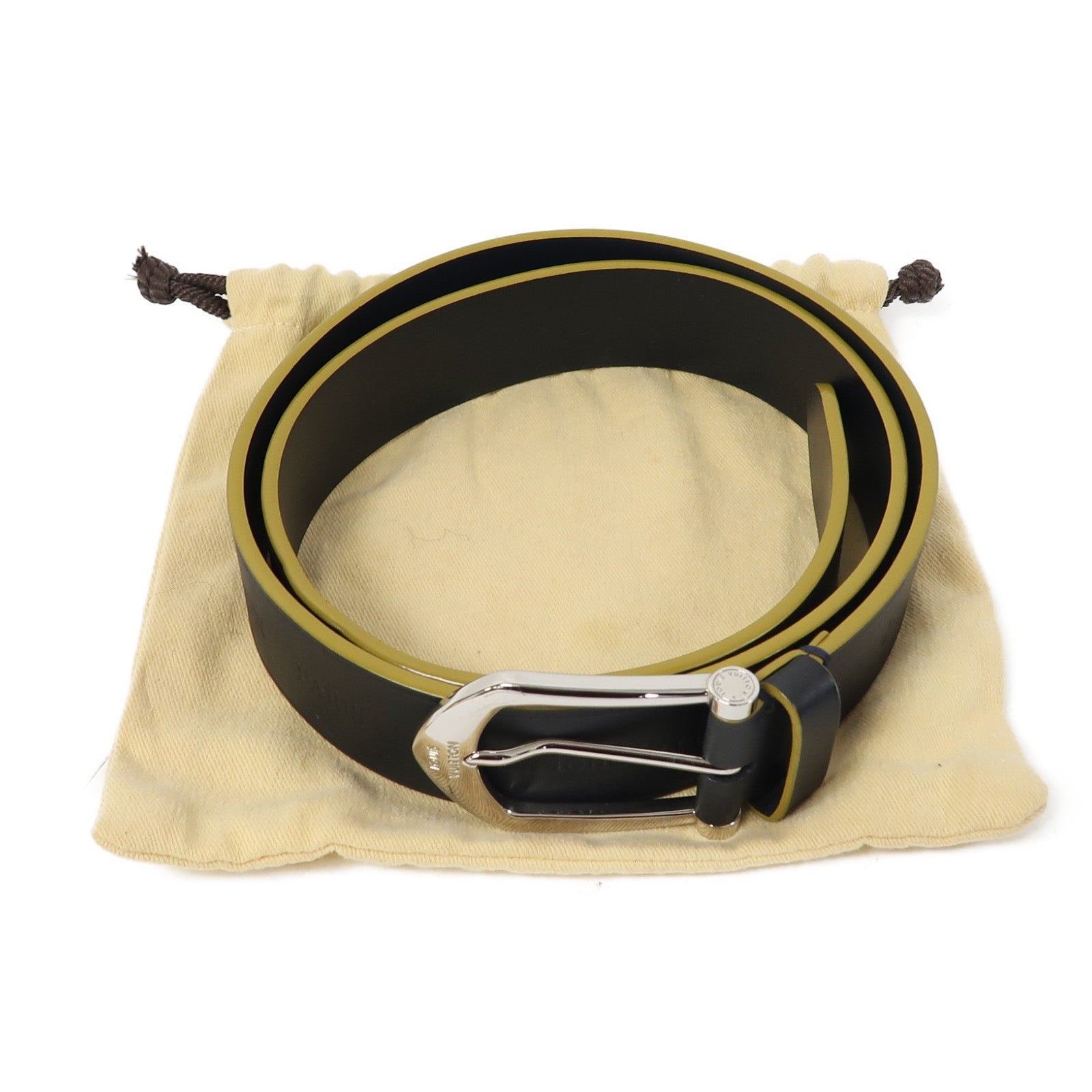 LOUIS VUITTON 牛皮皮革Belt 95cm皮帶黑色