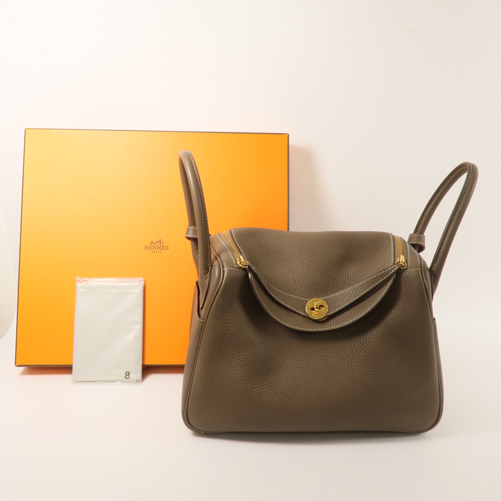 HERMES Clemence皮革Lindy 30手挽肩背兩用袋
