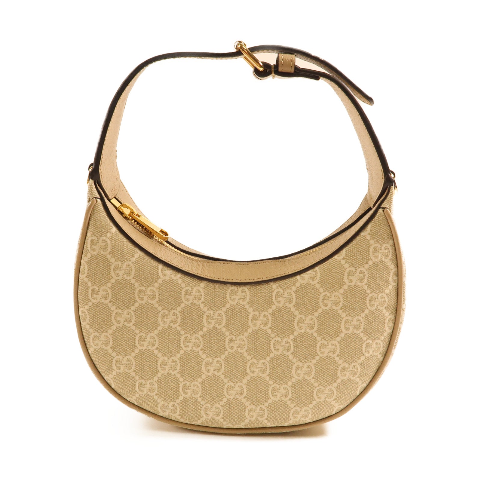 GUCCI 帆布2 Way Shoulder金扣鏈帶手挽肩背兩用袋