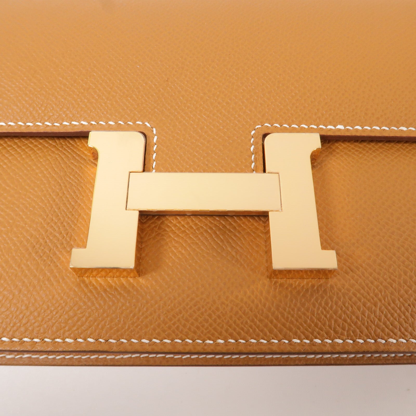 HERMES Epsom皮革Constance Elan肩背袋Gold