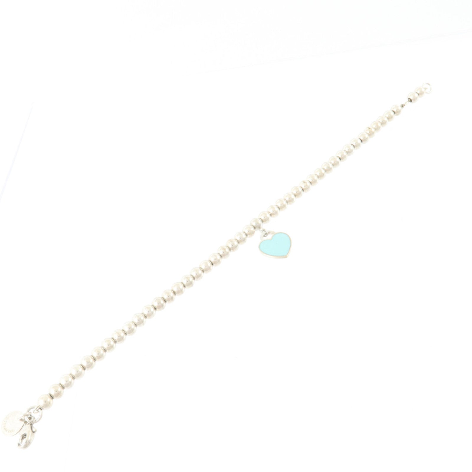 TIFFANY＆CO 925純銀/琺瑯Return To Tiffiany Heart Bracelet手鏈