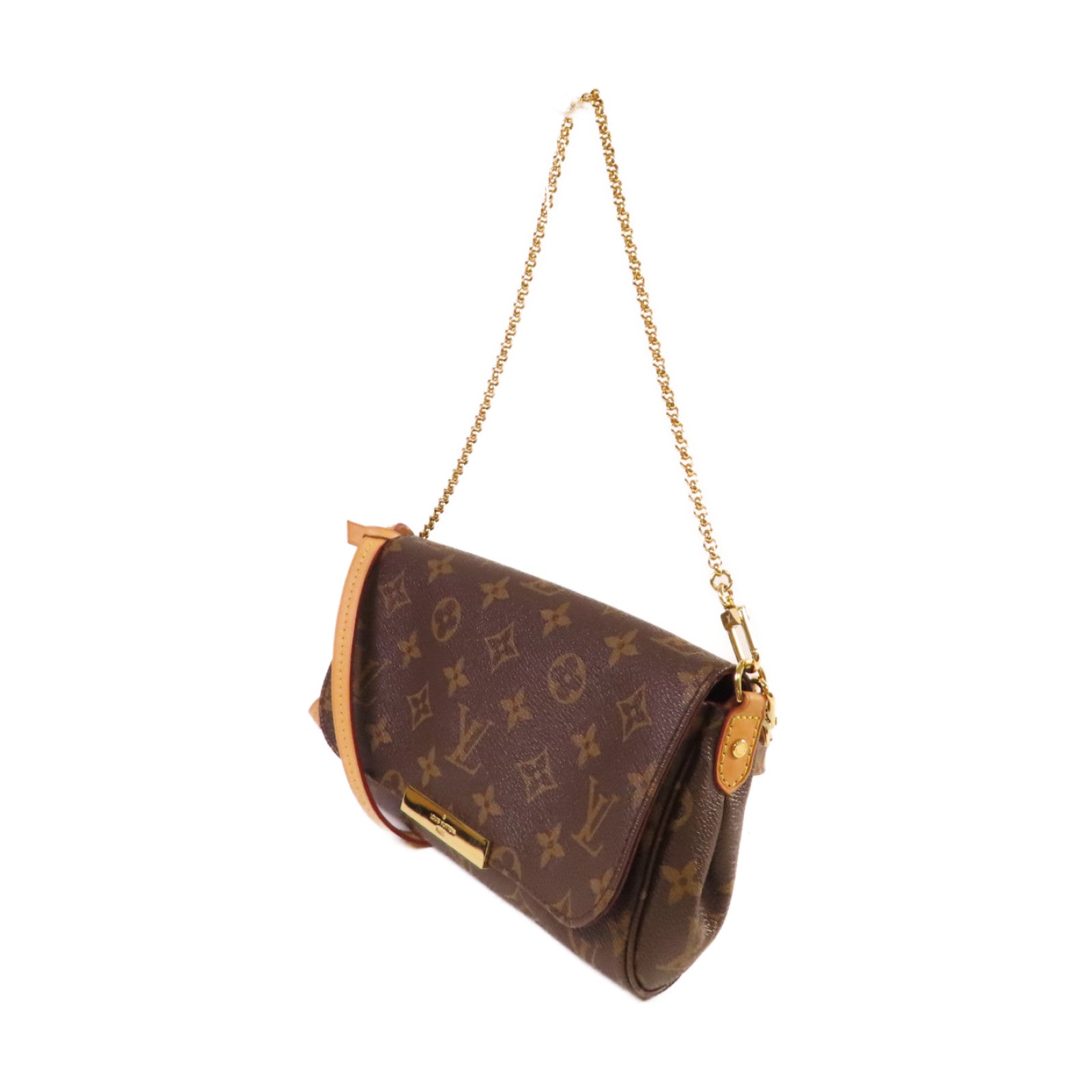 LOUIS VUITTON Monogram Favorite PM 2Way Shoulder Bag金扣手挽肩背兩用袋啡色