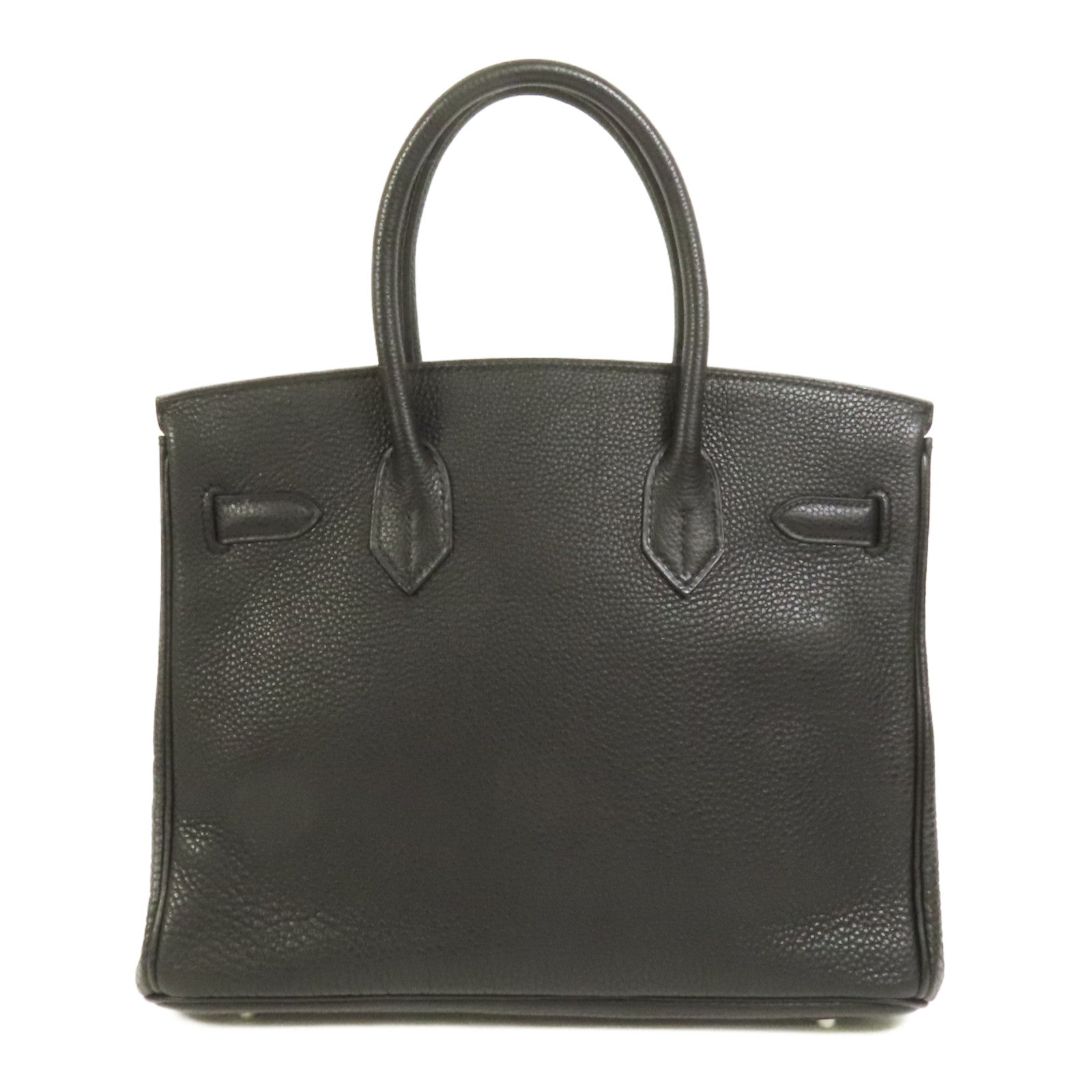 HERMES Togo皮革Birkin 30銀扣手挽袋Noir