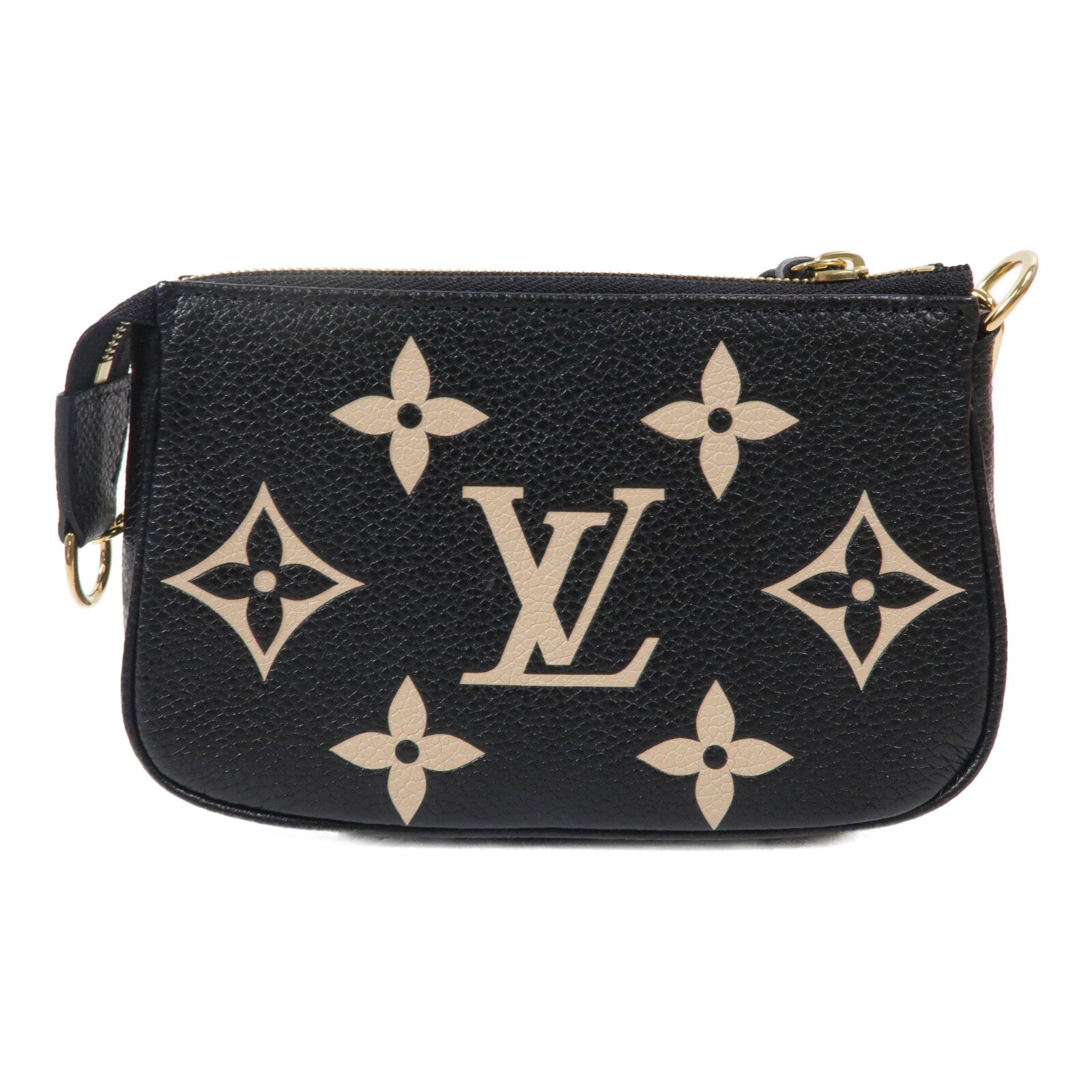 LOUIS VUITTON Monogram Empreinte Mini Pochette金扣鏈帶手挽袋