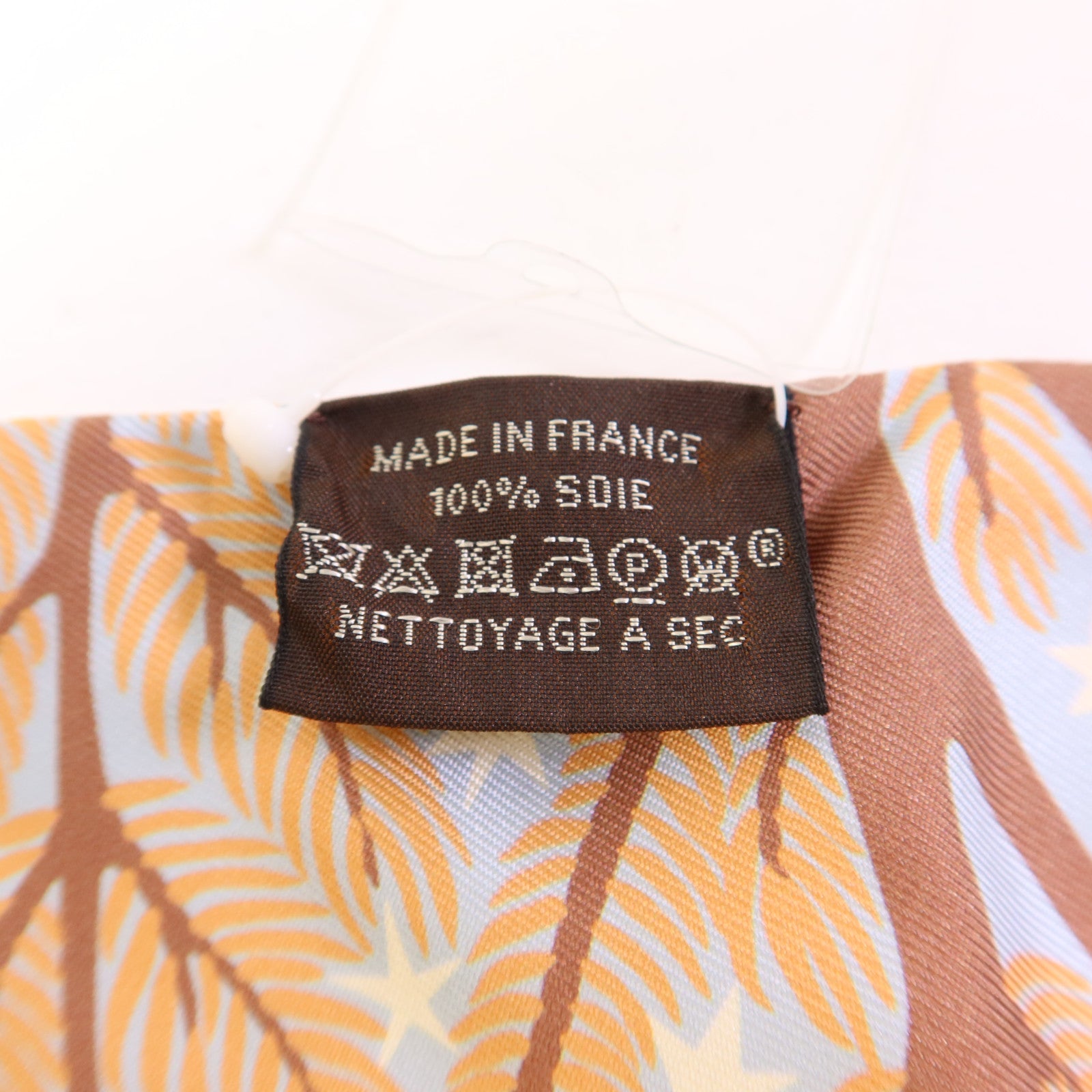 HERMES 絲質Twilly絲巾Beige/Rose