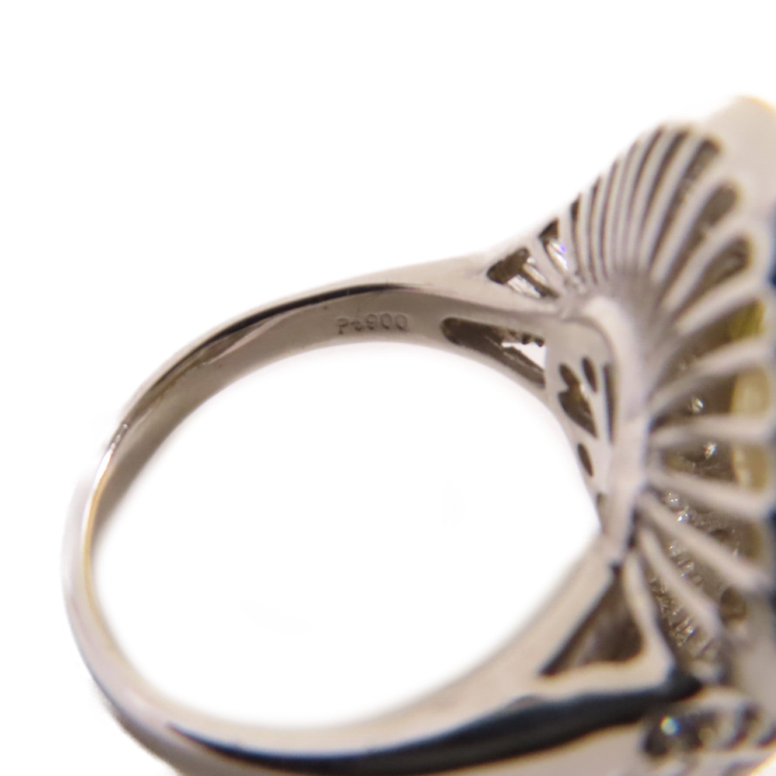 JEWELRY PT900鉑金/14.5mm珍珠/2.92ct鑽石Pearl Ring戒指US#7.5