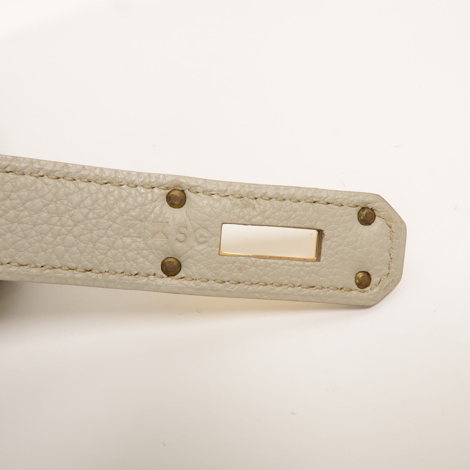 HERMES Togo皮革Shoulder Kelly肩背袋Gris Perle