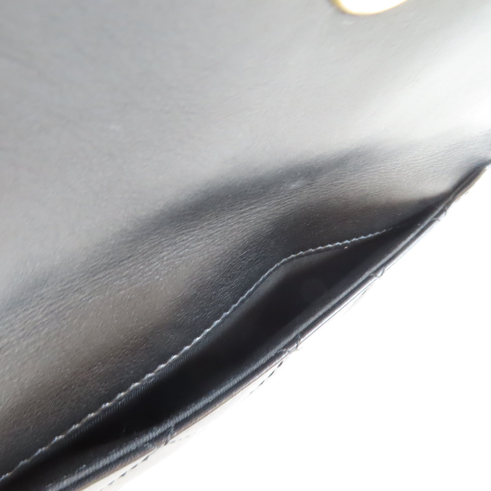 CHANEL 【激減優惠】菱格牛皮皮革Triple Flap Bag金扣鏈帶肩背袋黑色