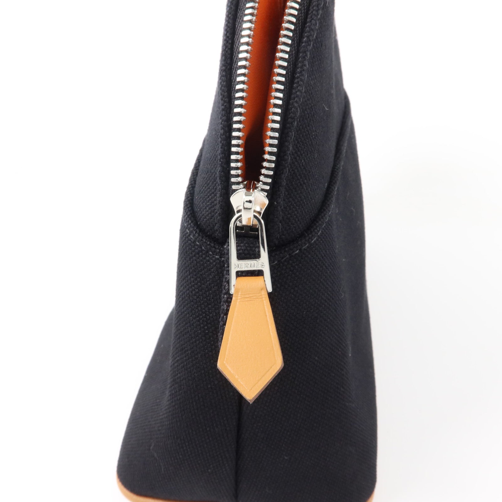 HERMES 帆布Bolide Case Medium銀扣手拿包