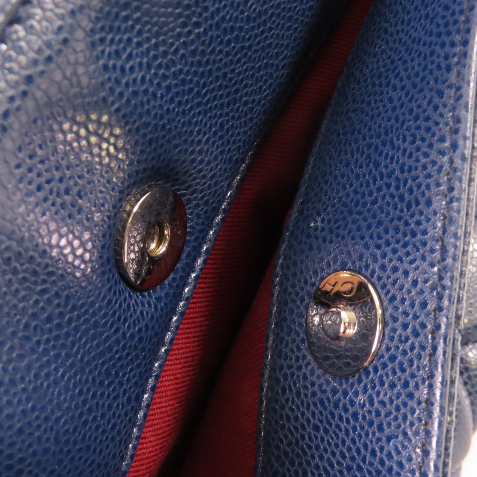 CHANEL 【激減優惠】菱格牛皮皮革Chain Shoulder Bag銀扣鏈帶肩背袋寶藍色