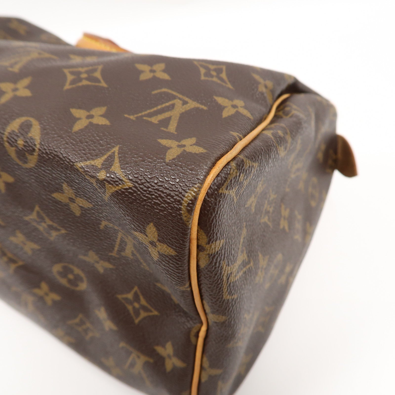 LOUIS VUITTON Monogram Speedy 30金扣手挽袋啡色