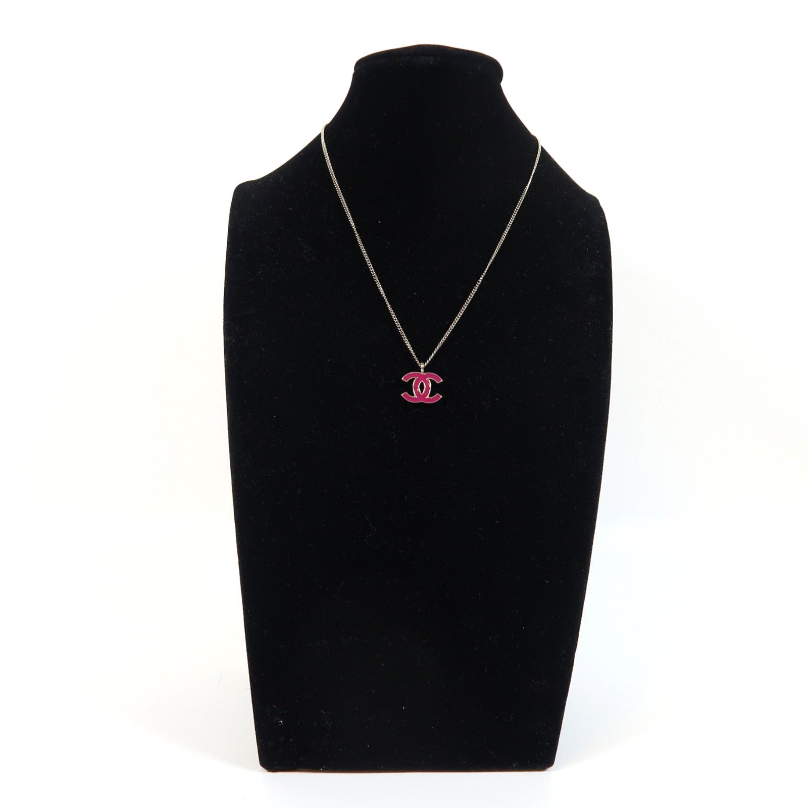 CHANEL 金屬Necklace項鍊銀色/紫色