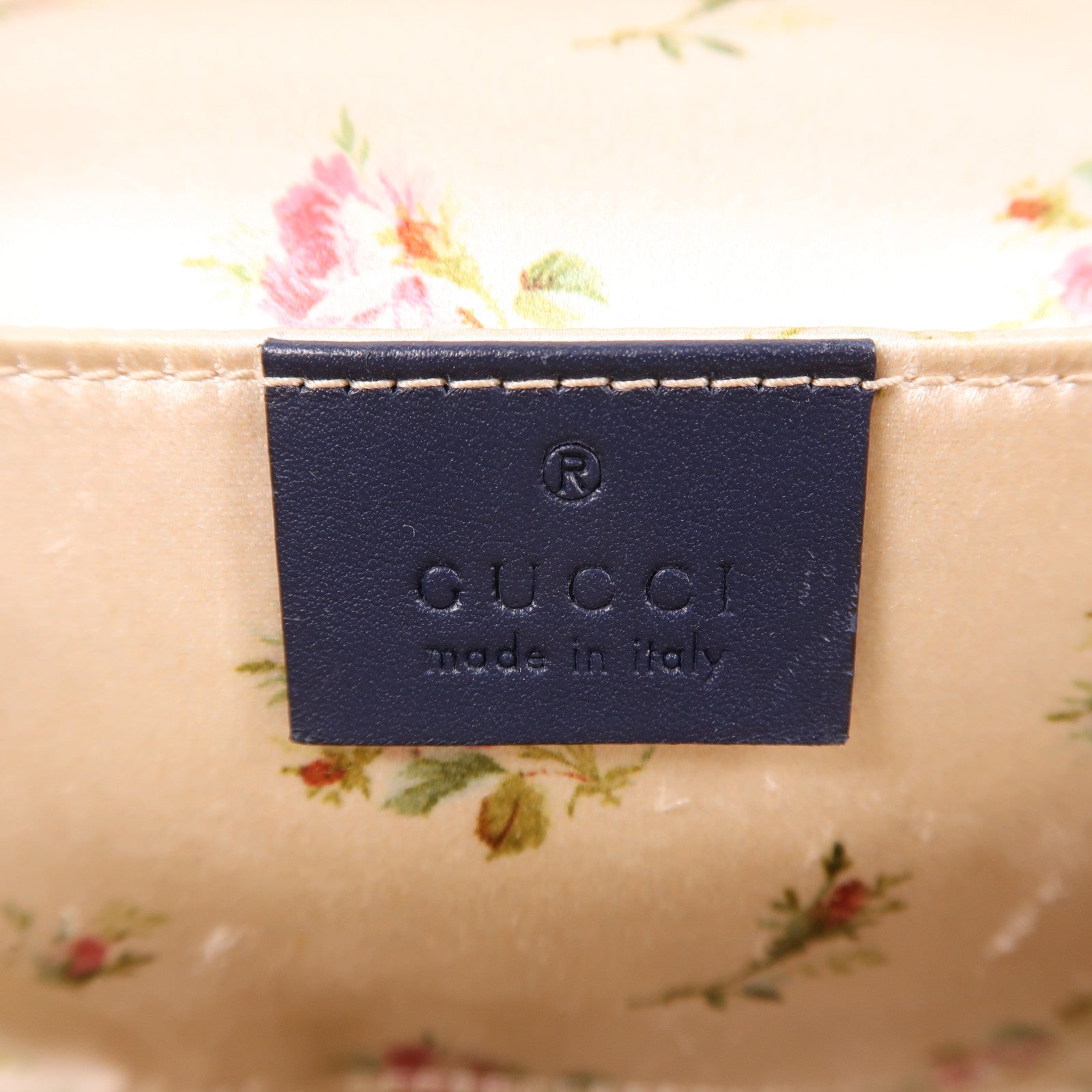 GUCCI 牛仔布Mini GG Marmont金扣鏈帶肩背袋