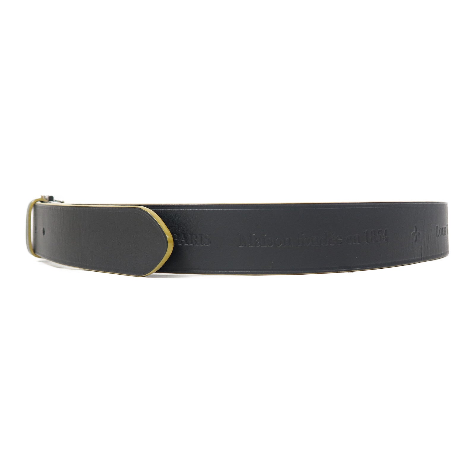 LOUIS VUITTON 牛皮皮革Belt 95cm皮帶黑色