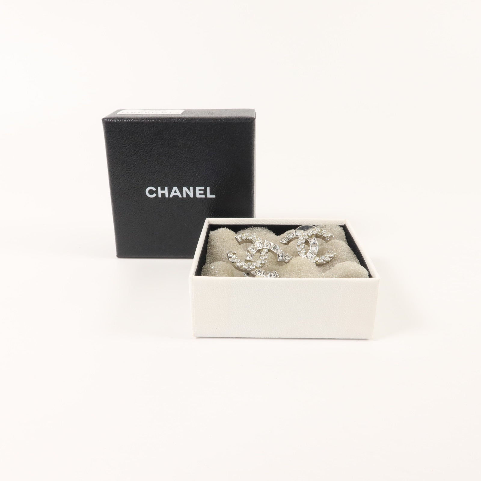 CHANEL 金屬/水晶Pierced Earring耳環