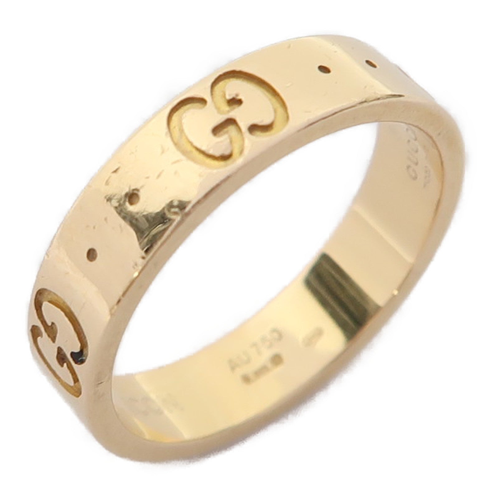 GUCCI 18K金Icon Thin Band戒指US#4.5