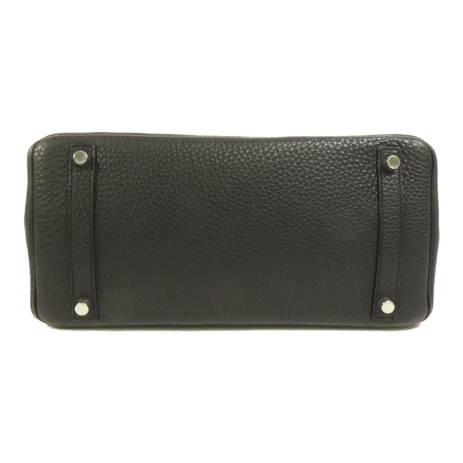 HERMES Togo皮革Birkin 30銀扣手挽袋Noir