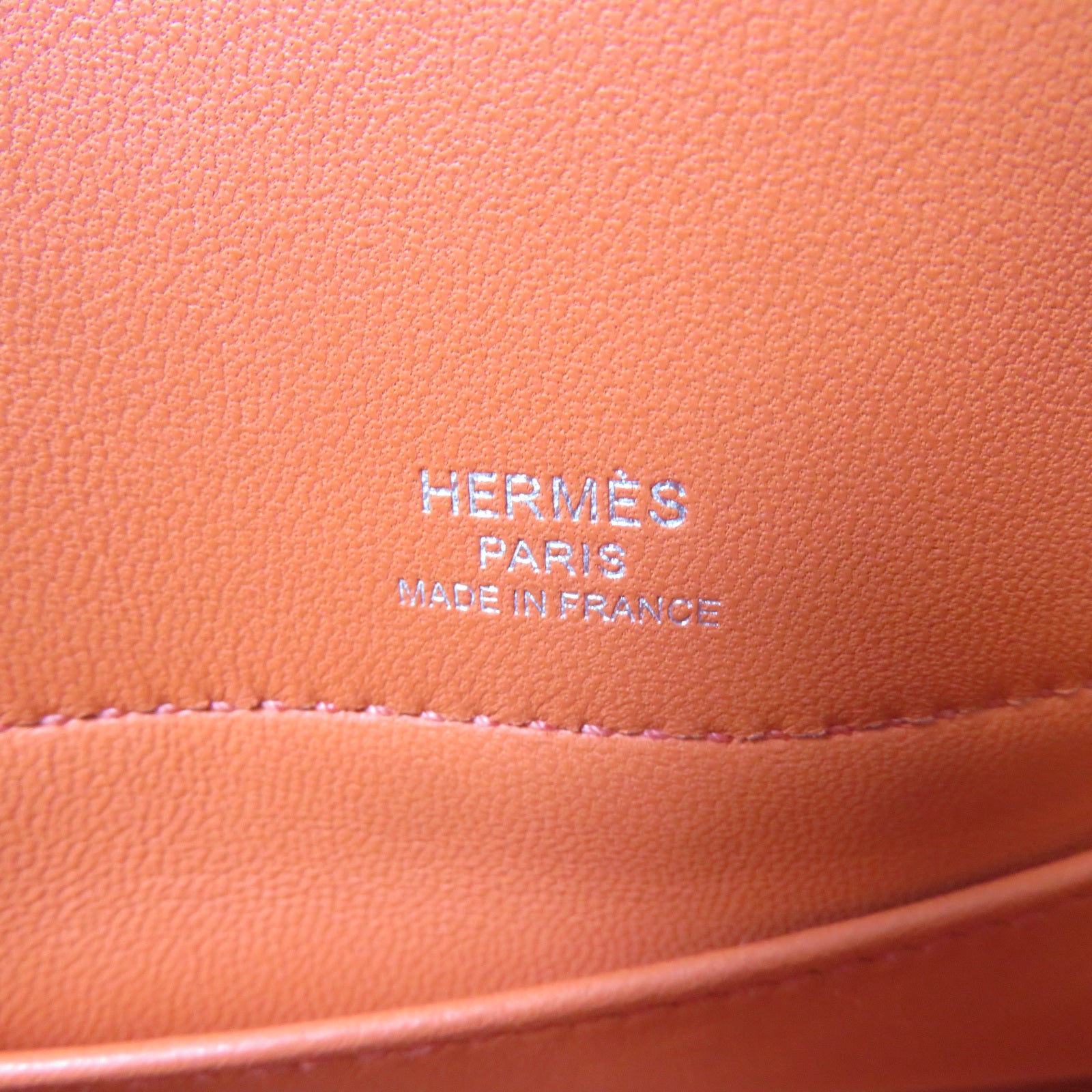 HERMES 【清倉大減價】Evercolor皮革Bolide Secret銀扣手挽袋橙色