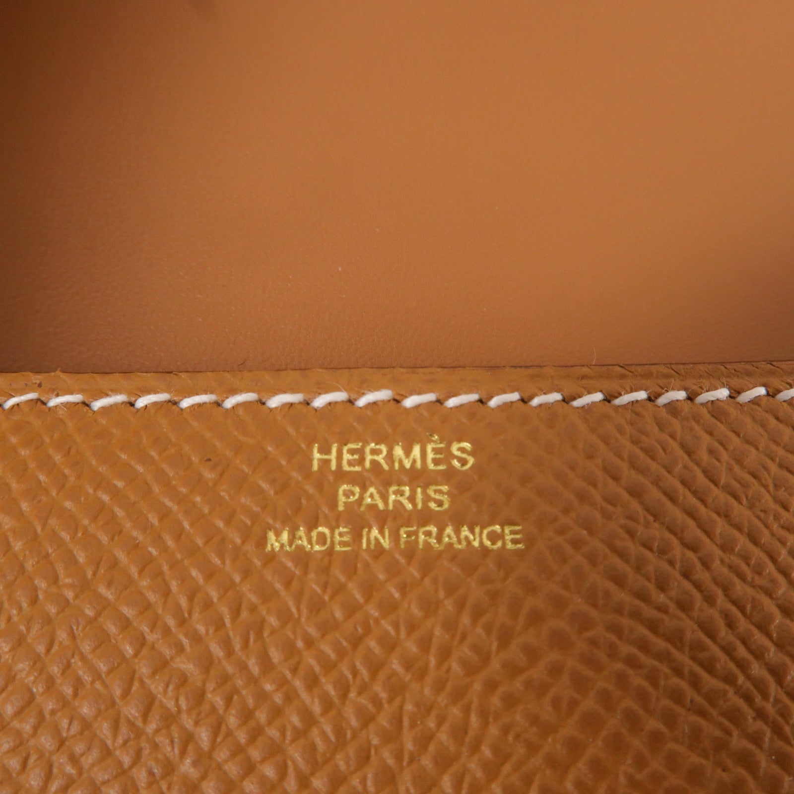 HERMES Epsom皮革Constance Elan肩背袋Gold