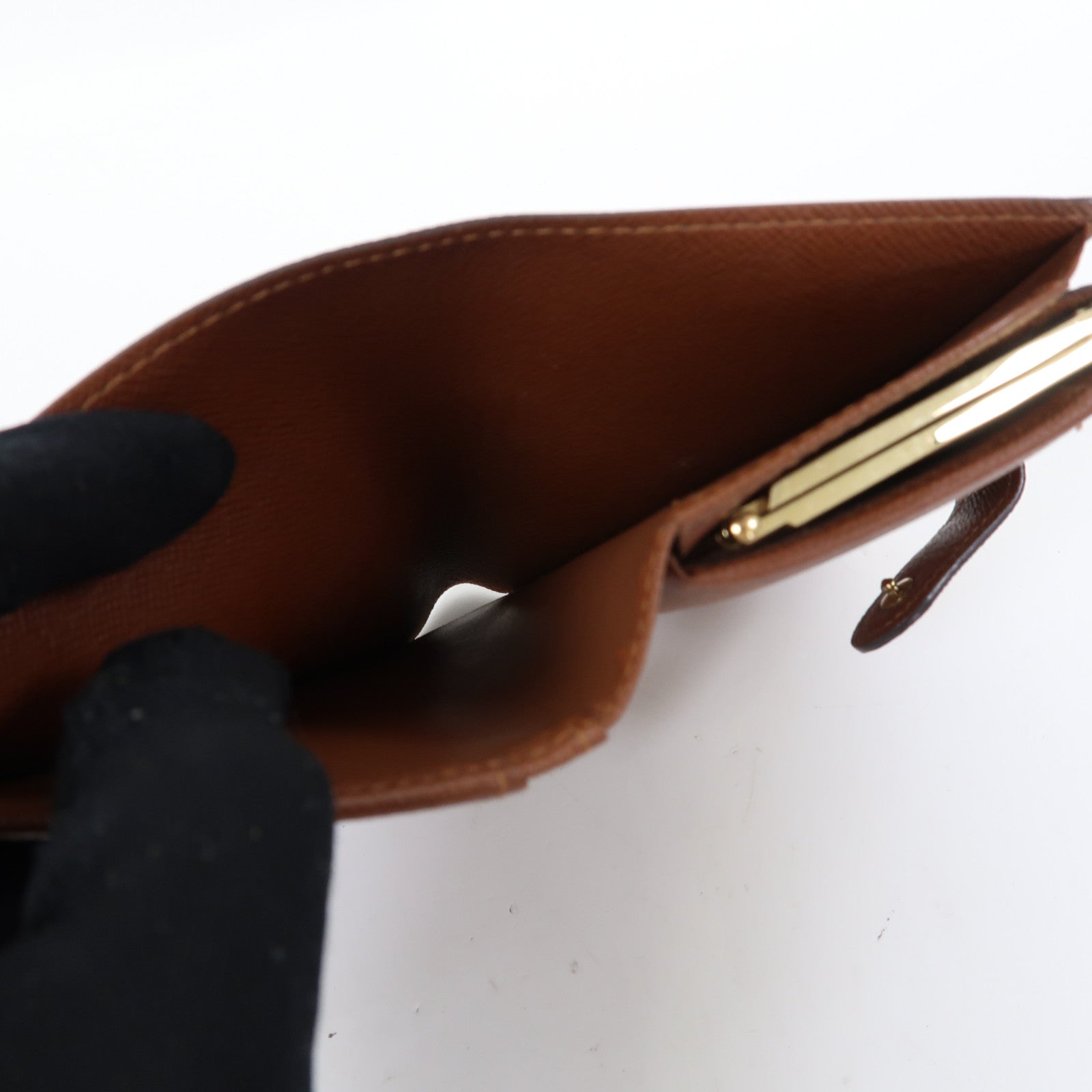 LOUIS VUITTON Monogram Portefeuille Viennois金扣錢包啡色