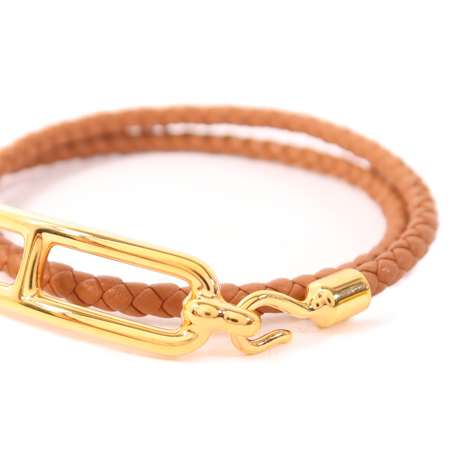 HERMES Swift皮革Roulis Double Tour手鐲